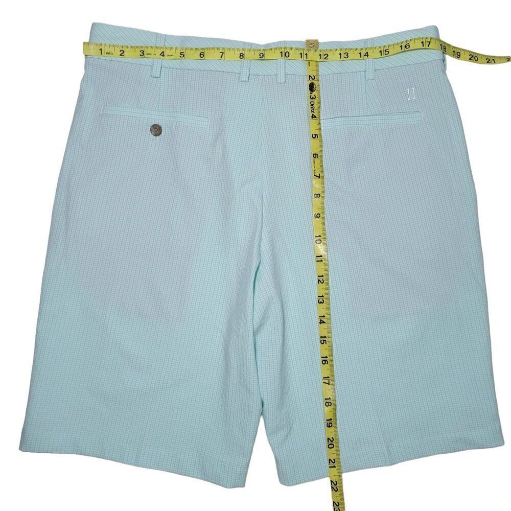 Walter‎ Hagen Shorts Men Size 36 Seersucker Golf Gripper Stretch Waistband Green - Picture 11 of 11
